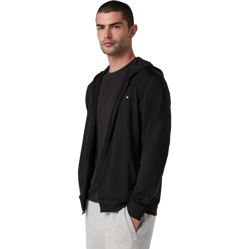 Men's Ponto Full Zip Hoodie, Vuori Men's Ponto Full Zip Hoodie side on model