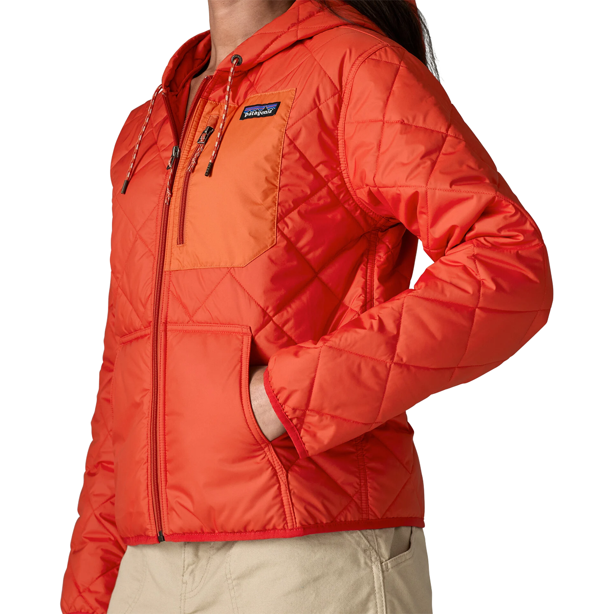 Women's Diamond Quilt Bomber Hoody alternate view