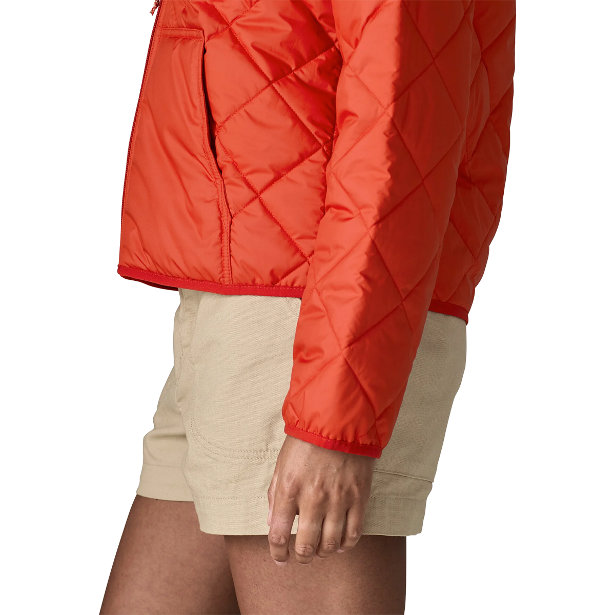 Women's Diamond Quilt Bomber Hoody alternate view