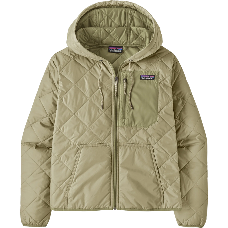 Patagonia Women's Diamond Quilt Bomber Hoody in Weathered Stone