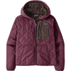 Patagonia Women's Diamond Quilt Bomber Hoody in BYFG-Berry Fig