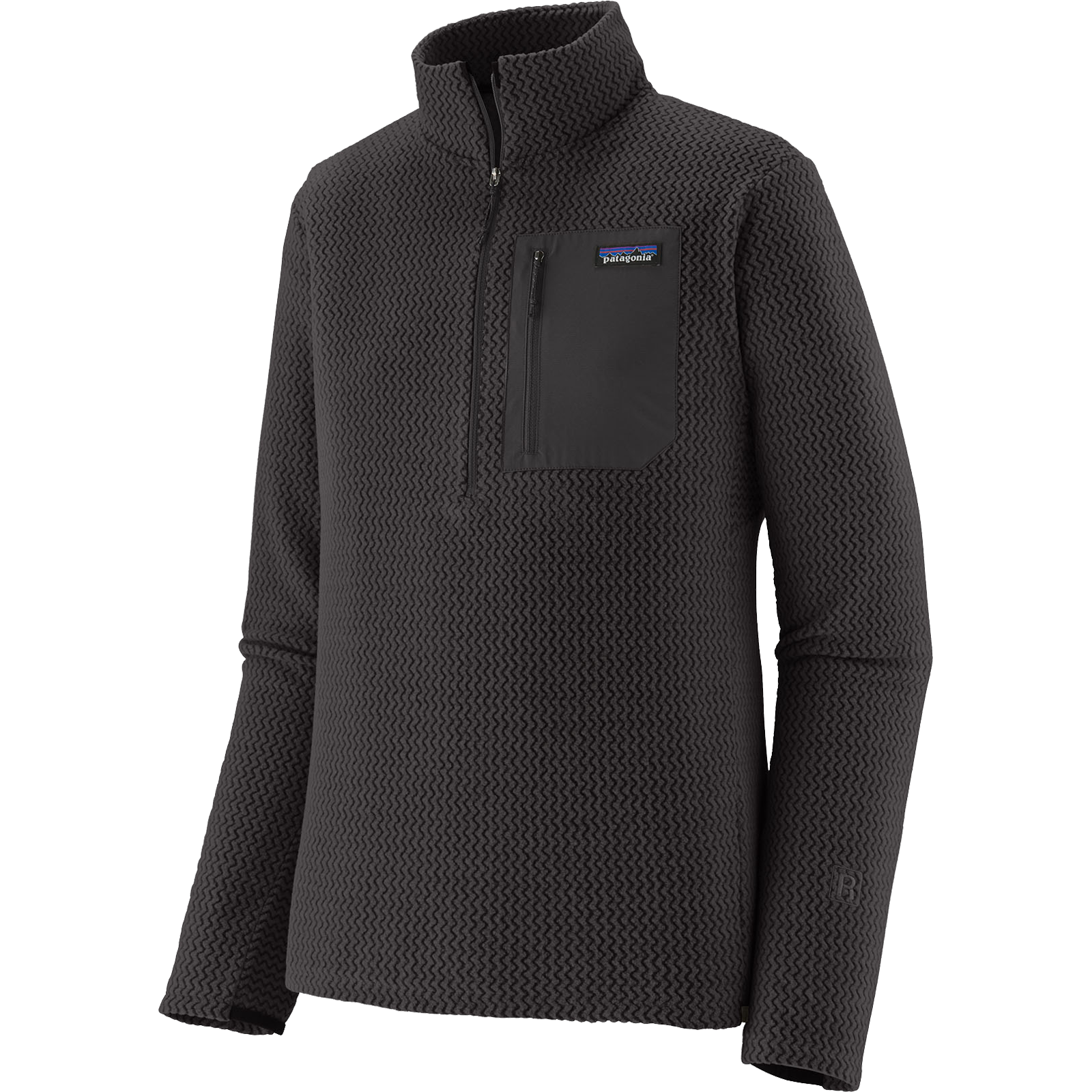 Patagonia Men's R1 Air Zip Neck in BLK-Black