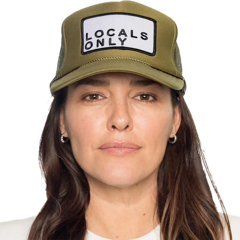 Locals Only Trucker, Friday Feelin Locals Only Trucker in Olive on model