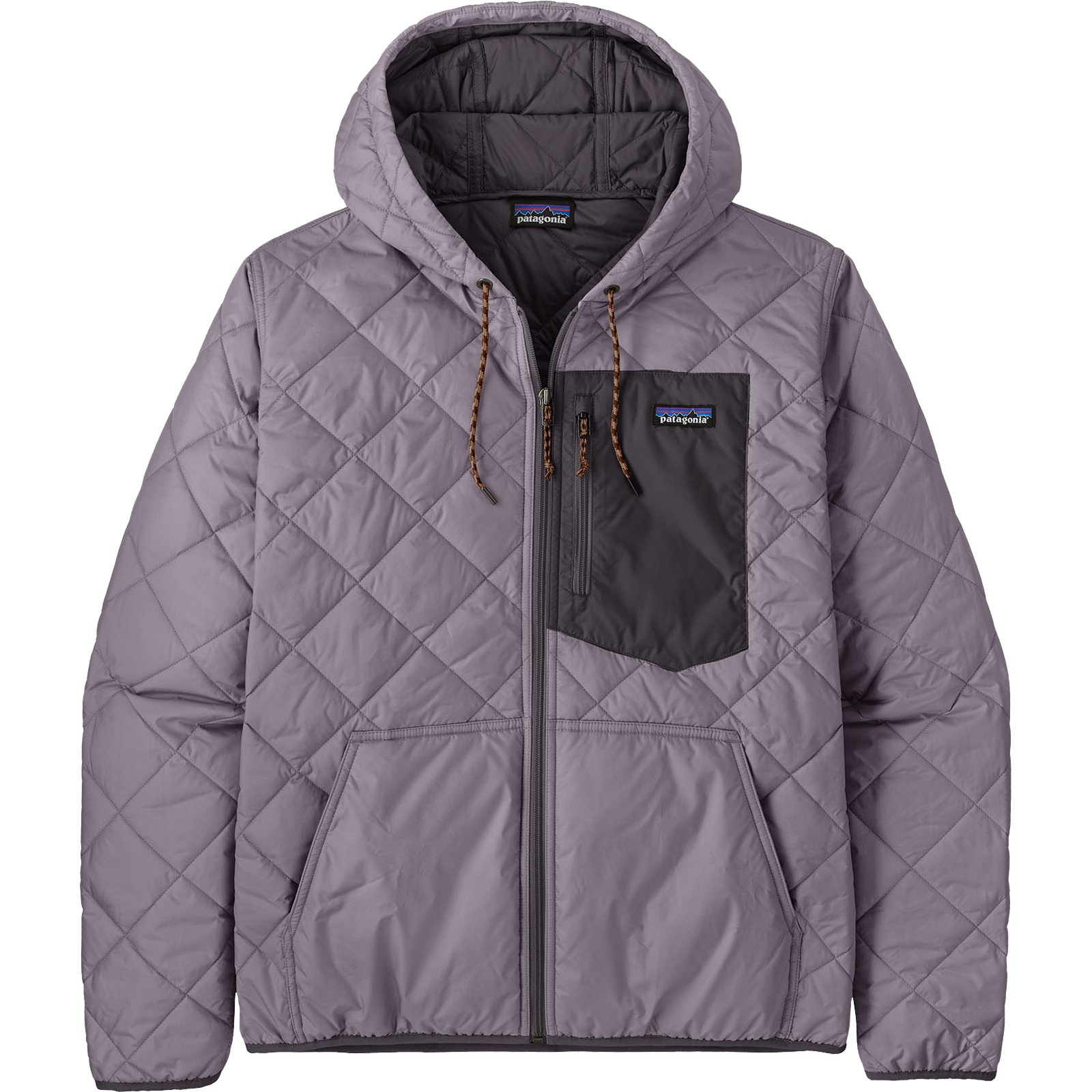 Patagonia Men's Diamond Quilted Bomber Hoody in MYGR-May Grey