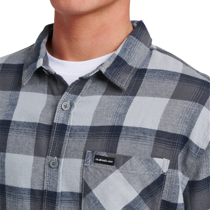 Men's Penmar Check Flannel, Quiksilver Men's Penmar Check Flannel collar and chest pocket