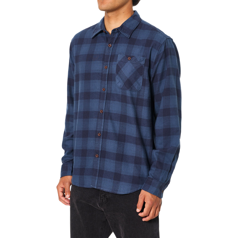 Men's Derek Flannel, Katin Derek Flannel in Dark Blue front left