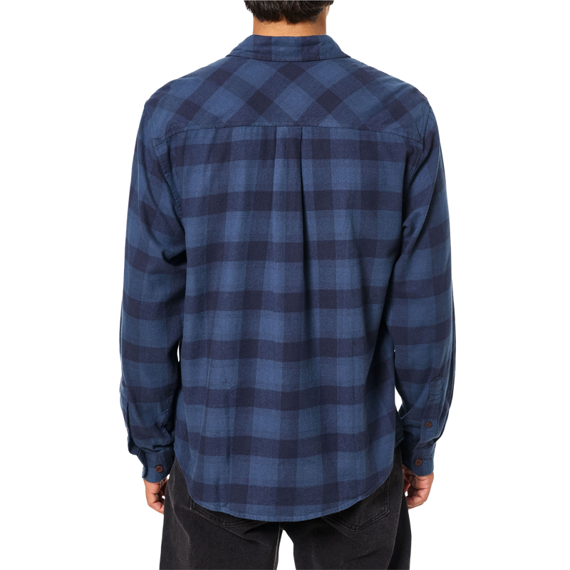 Men's Derek Flannel, Katin Derek Flannel in Dark Blue back
