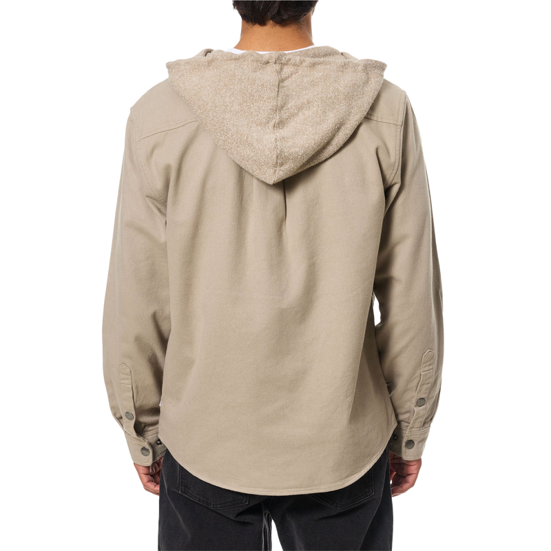 Men's Harold Hood Flannel, Katin Harold Hood Flannel in Vintage Khaki back