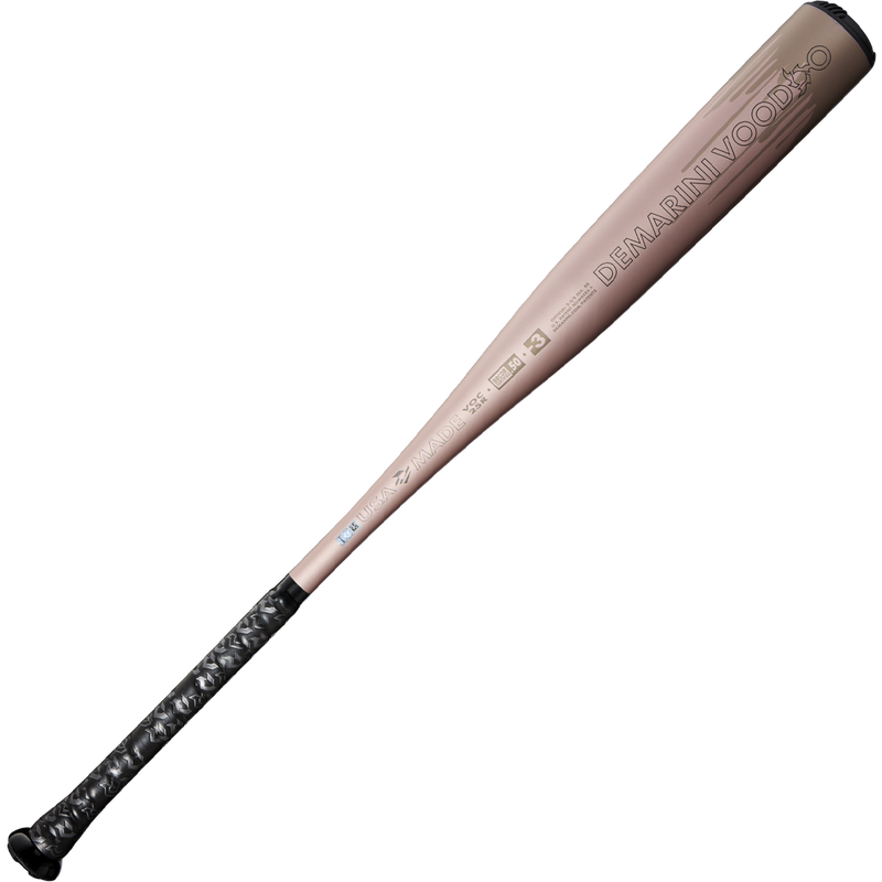 Voodoo One Rose Gold -3 BBCOR, DeMarini Voodoo One Rose Gold -3 BBCOR 2025 Demarini logo