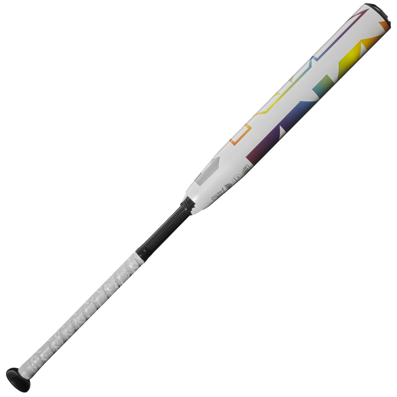 Prism+ Fastpitch -11, DeMarini Prism+ Fastpitch -11 in White/Rainbow side