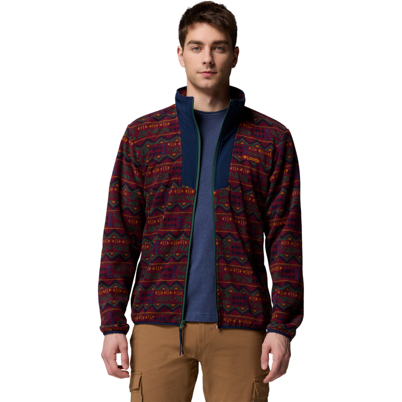 Men's Sequoia Grove Printed Full Zip, Columbia Men's Sequoia Grove Printed Full Zip Open