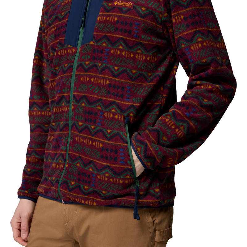 Men's Sequoia Grove Printed Full Zip, Columbia Men's Sequoia Grove Printed Full Zip Pocket