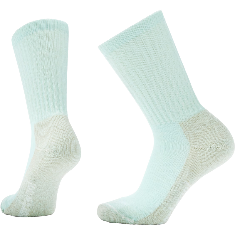 Smartwool W Hike Classic Leaf Pattern Crew Socks in Bleached Aqua