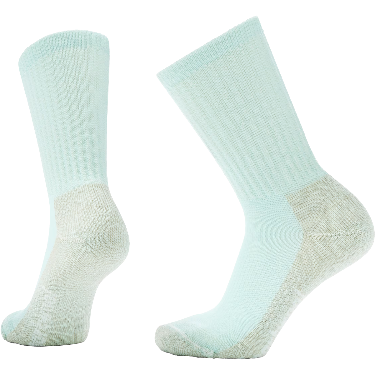 Smartwool W Hike Classic Leaf Pattern Crew Socks in Bleached Aqua