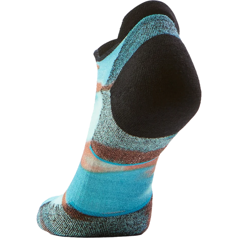 Women's Run Brushed Print Low Ankle Socks, Smartwool Women's Run Brushed Print Low Ankle Socks Heel