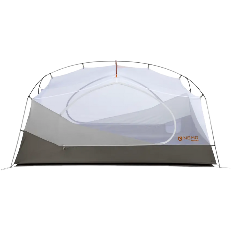 Aurora 2 Person Tent & Footprint, Nemo Aurora 2P & Footprint in Fog Smokey Olive front without rainfly