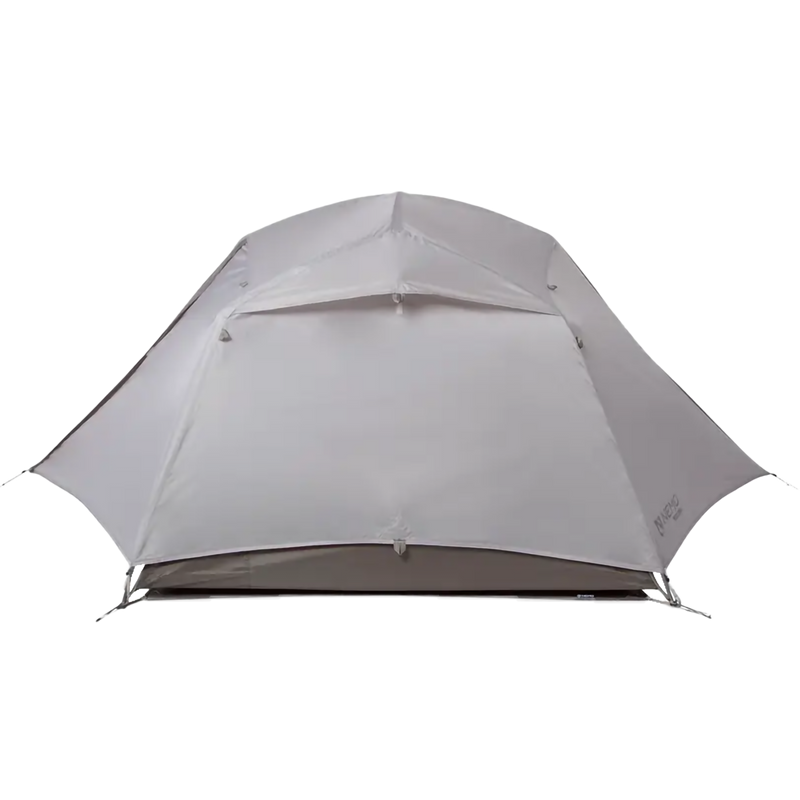 Aurora 2 Person Tent & Footprint, Nemo Aurora 2P & Footprint in Fog Smokey Olive with rainfly side