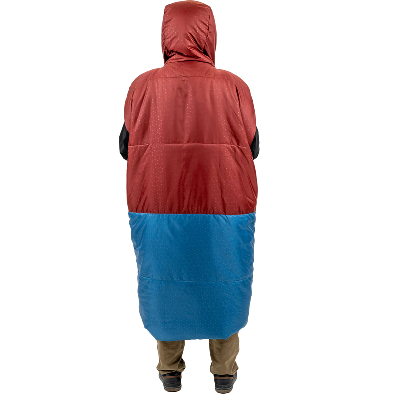 Dreamwalker, Exped Dreamwalker in Burgundy with model in parka mode back