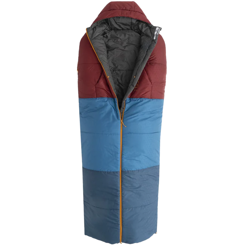 Dreamwalker, Exped Dreamwalker in Burgundy unzipped