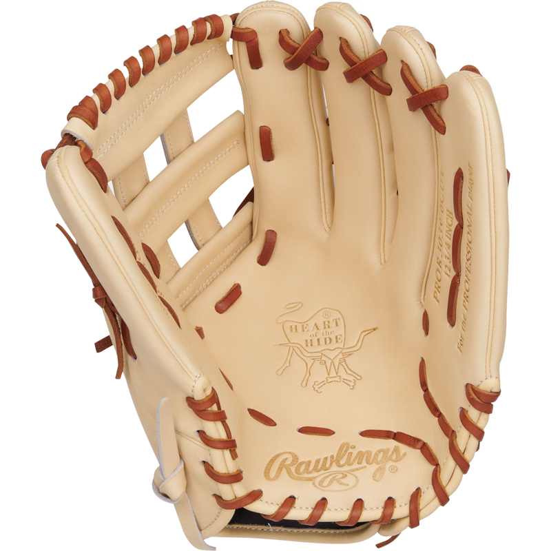 Heart of the Hide Outfield - 12.75" Pro H-Web Camel LHT, Rawlings Heart of the Hide Outfield - 12.75" Pro H-Web Camel LHT Palm