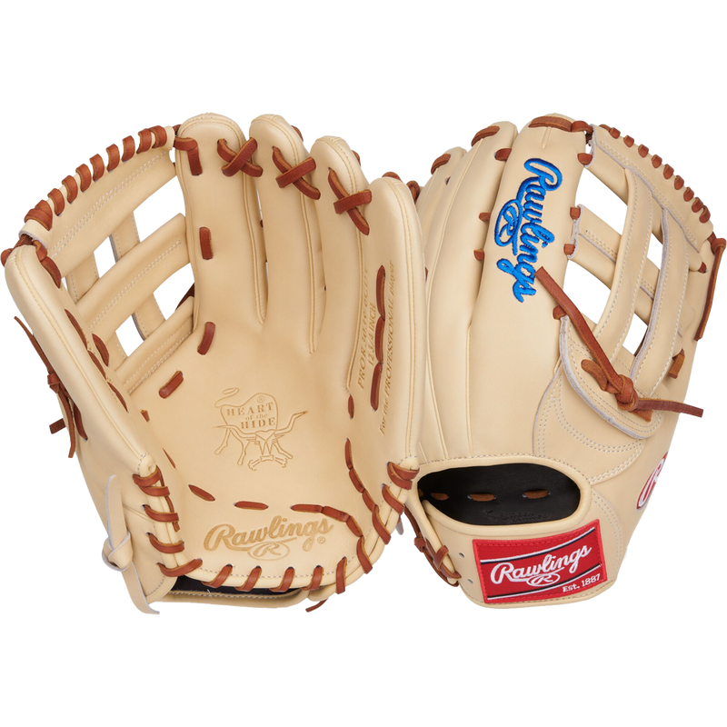 Heart of the Hide Outfield - 12.75" Pro H-Web Camel LHT, Rawlings Heart of the Hide Outfield - 12.75" Pro H-Web Camel LHT Front and Back