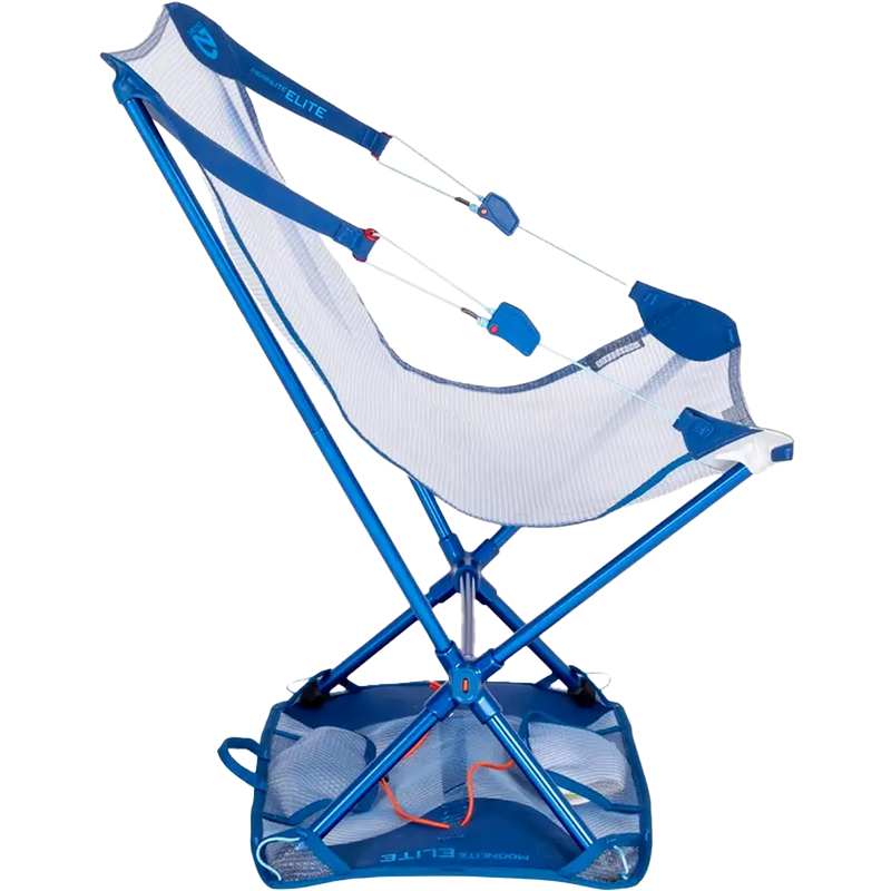 Moonlite Elite Reclining Camp Chair, Nemo Moonlite Elite Reclining Camp Chair side with footprint