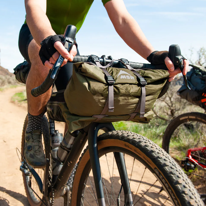 Hubba Hubba Bikepack 1 Person Tent, MSR Hubba Hubba Bikepack 1 Person Tent  on bike