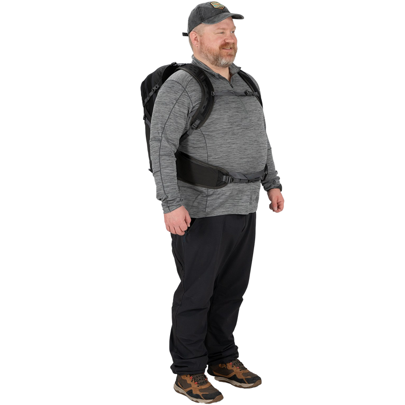 Sportlite 25 EF, Osprey Sportlite 25 EF in Dark Charcoal Grey on model front