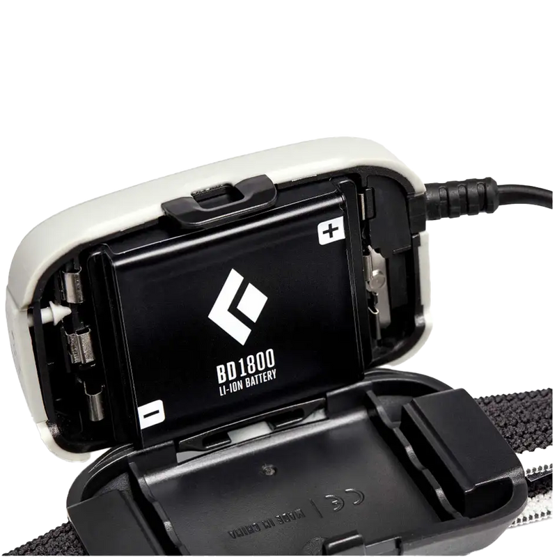 BD 1800 Battery & Charger, Black Diamond BD 1800 Battery Charging in Headlamp