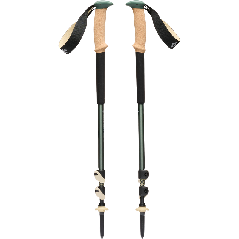 Trail Cork Trekking Poles, Black Diamond Trail Cork Trekking Poles collapsed