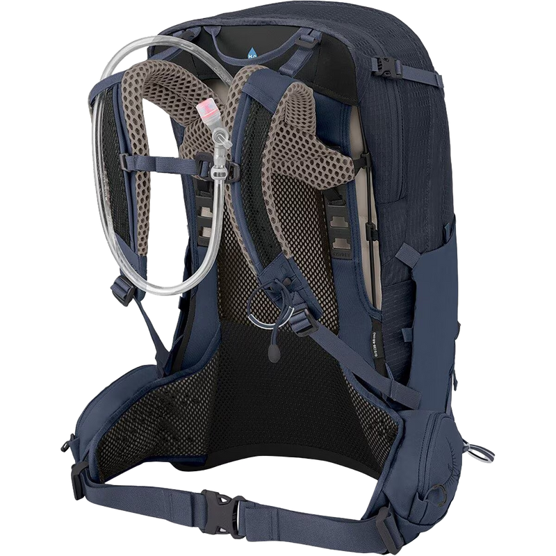 Mira 32, Osprey Mira 32 in Anchor Blue harness and waist belt