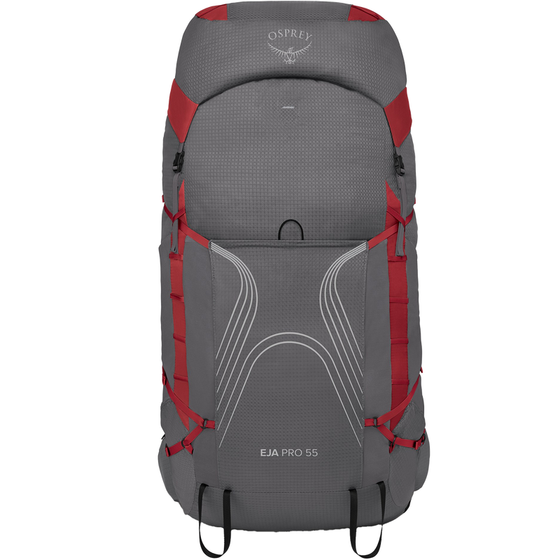 Women's Eja Pro 55, Osprey Women's Eja Pro 55 in Dale Grey/Poinsettia Red front
