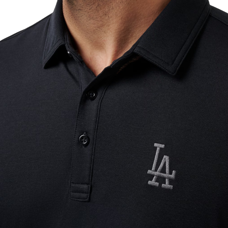 Men's Dodgers Playoff Pitch Polo, TravisMathew Dodgers Playoff Pitch Polo chest detail