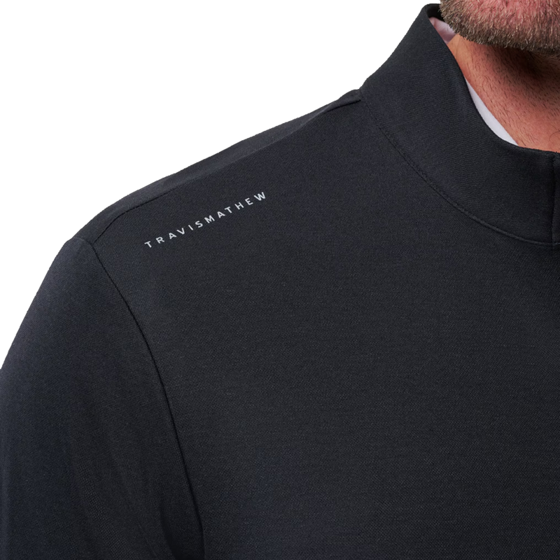 Men's Dodgers Time to Tailgate 1/4 Zip, TravisMathew Men's Dodgers Time to Tailgate 1/4 Zip shoulder detail