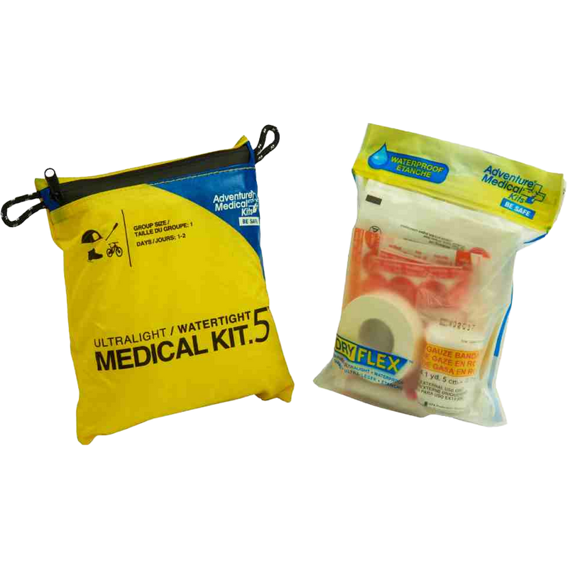 Ultralight/Watertight Medical Kit .5, Adventure Medical Ultralight/Watertight Medical Kit .5 Front and Back