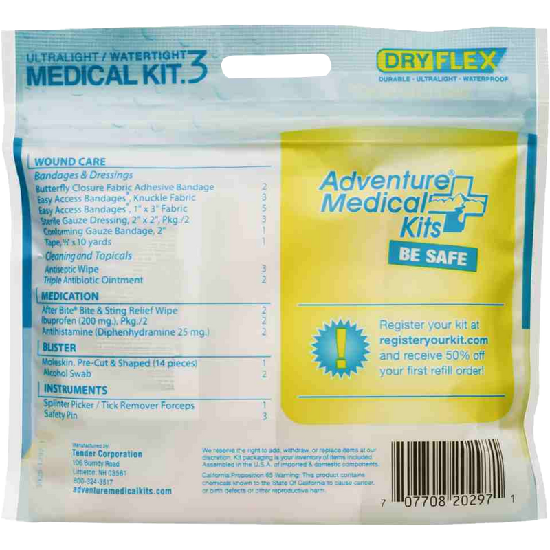 Adventure Medical Ultralight/Watertight .3, Adventure Medical Ultralight/Watertight .3 Back