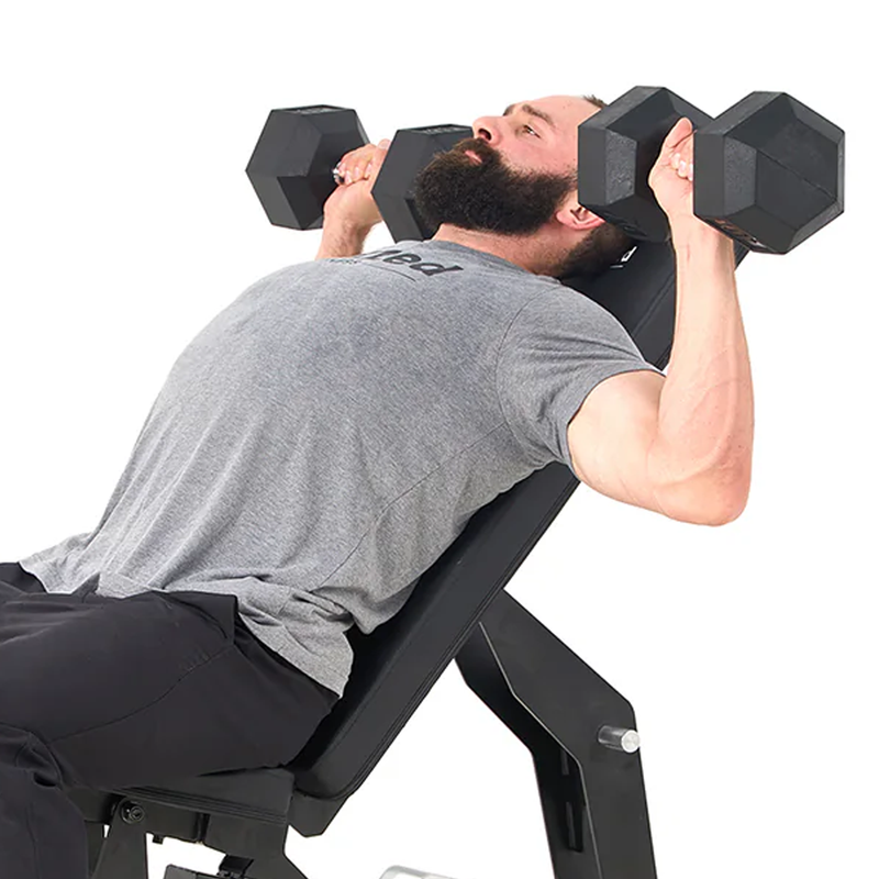 Rubber Hex Dumbbell 12 lb, Blazzed Fitness Rubber Hex Dumbbell in hand