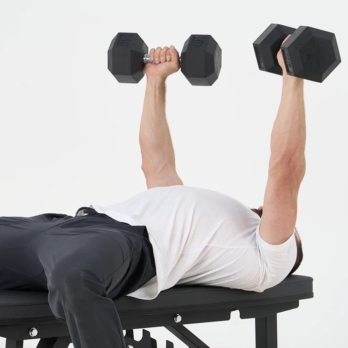 Rubber Hex Dumbbell 15 lb alternate view