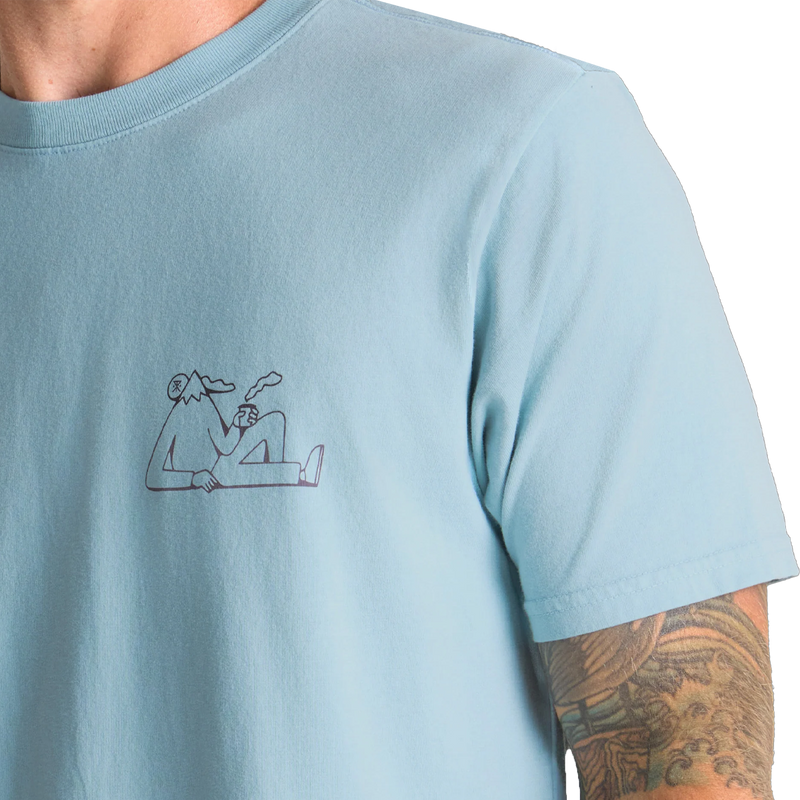 Men's Unhustle Mountain Tee, Roark Men's Unhustle Mountain Tee Front Logo