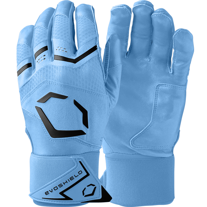 Youth Carbyne Batting Glove with Wrist Wrap, EvoShield Carbyne Batting Glove with Wrist Wrap front and back