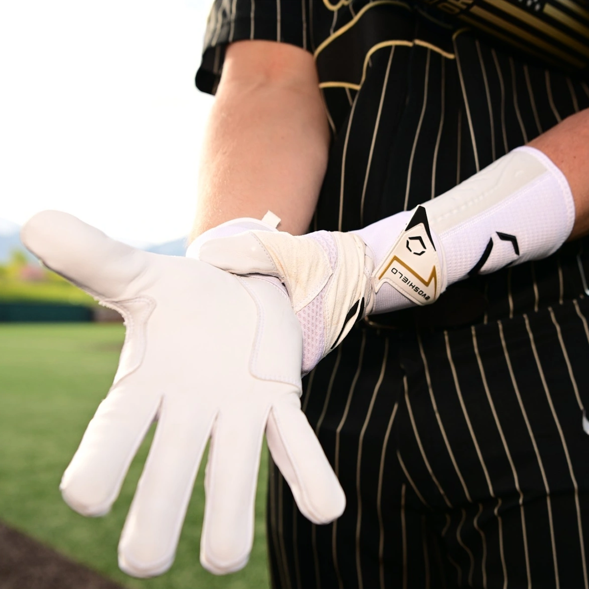 Youth Carbyne Batting Glove with Wrist Wrap alternate view