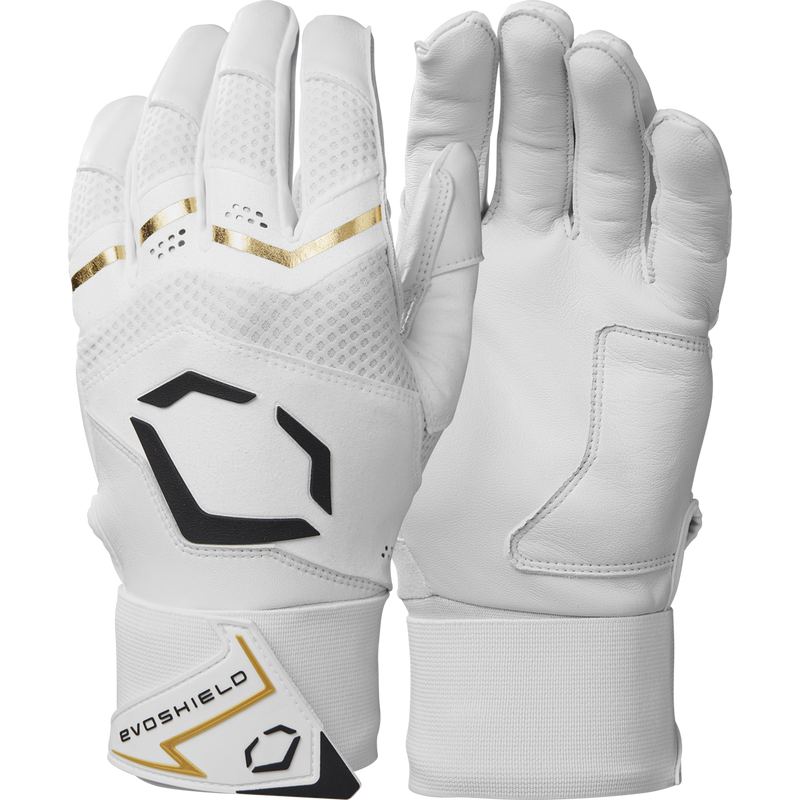 Carbyne Batting Glove with Wrist Wrap, EvoShield Carbyne Batting Glove with Wrist Wrap front and back
