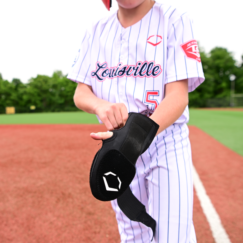 Youth Sliding Mitt, EvoShield Youth Sliding Mitt going on hand