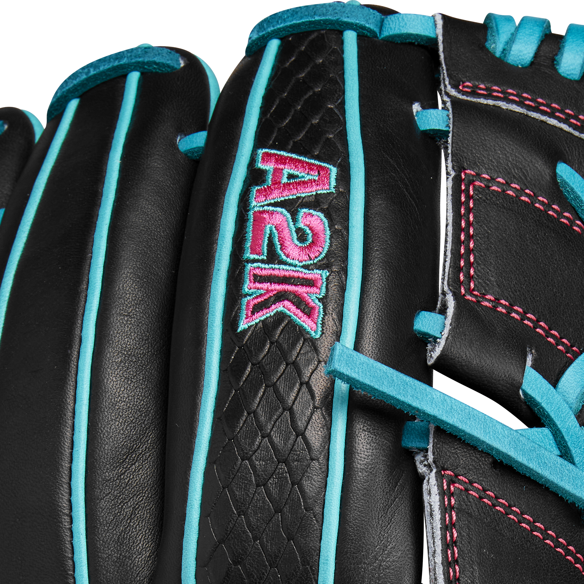 Wilson A2K B2 P - 12" 2-Piece in Black/Teal/Flamingo Pink Logos series logo