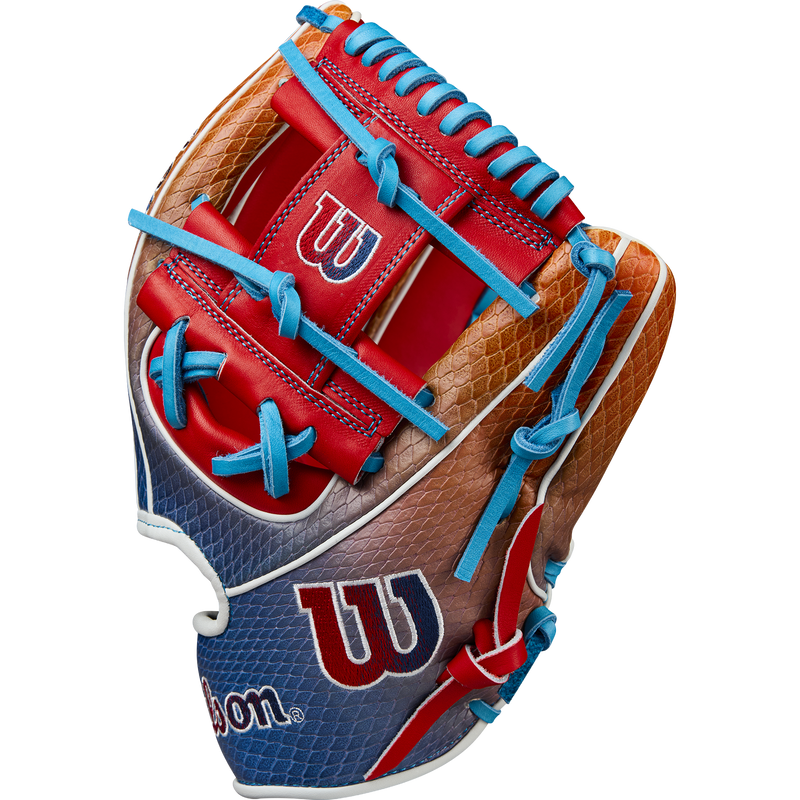 A2K 1786SS Infield-11.5" H-Web, Wilson A2K 1786SS Infield-11.5" H-Web in Gradient Red/Blue/White outside thumb