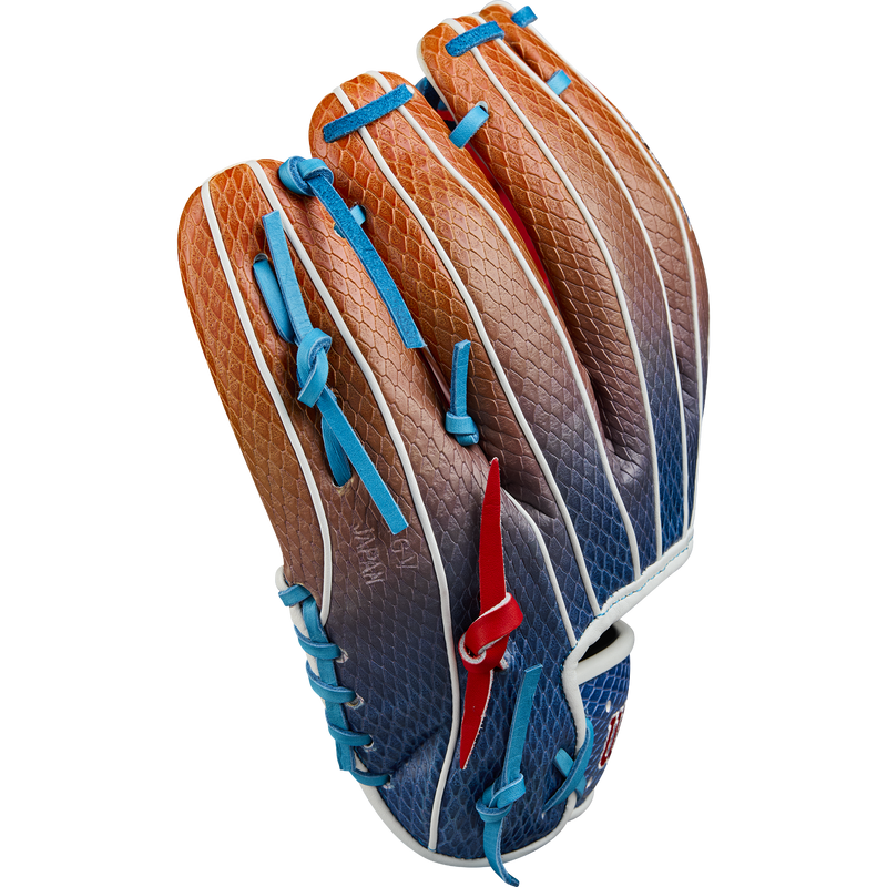 A2K 1786SS Infield-11.5" H-Web, Wilson A2K 1786SS Infield-11.5" H-Web in Gradient Red/Blue/White outside finger