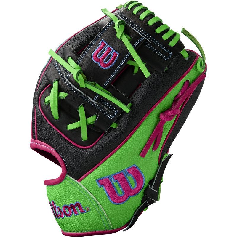 A2000 1786SS Infield - 11.5" H-Web, Wilson A2000 1786SS Infield - 11.5" H-Web in Black/Neon Green/Flamingo Pink thumb