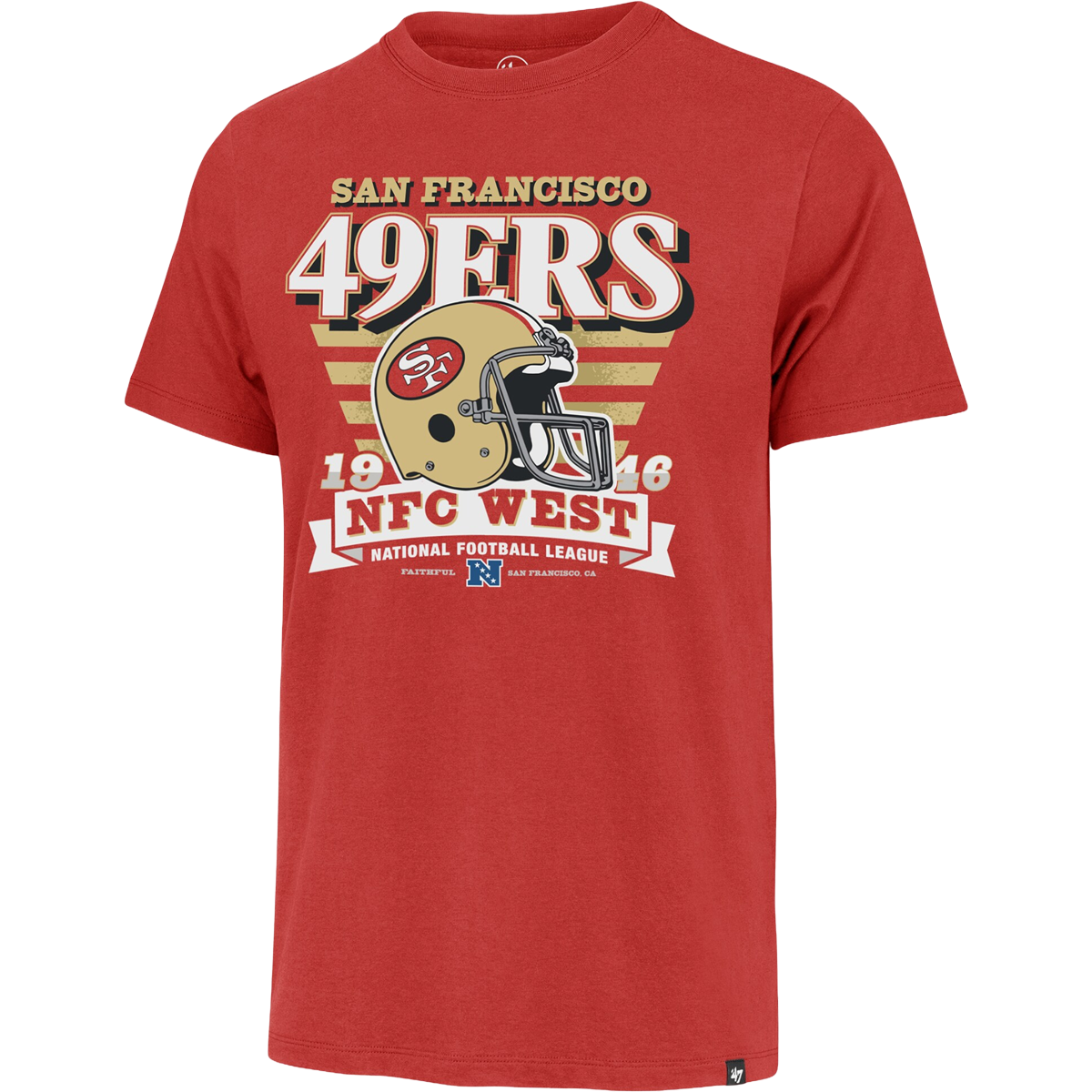 サンフランシスコ 49ers メッシュウェア Men's 49ers Stripe Splash Franklin Tee – Sports Basement