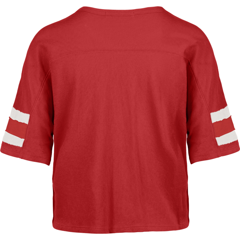 Women's 49ers Premier Scout Crop Tee, 47 Brand Women's 49ers Premier Scout Crop Tee back