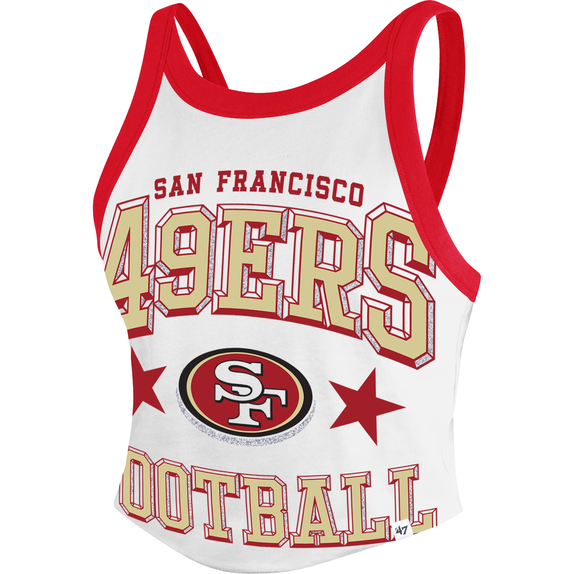 '47 Women's San Francisco 49ers White Energy Tank Top, XL
